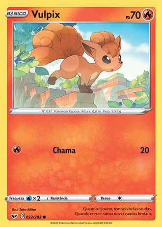 Vulpix (022/202) - Carta Avulsa Pokemon