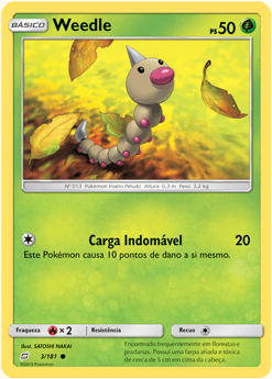 Weedle (3/181) - Carta Avulsa Pokemon
