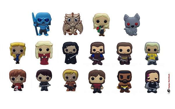 16 Mini Ímãs para Decoração - Estilo Pop (03 cm cada) - Game Of Thrones