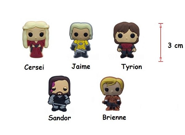 05 Mini Ímãs para Decoração - Estilo Pop (03 cm cada) M2 - Game Of Thrones