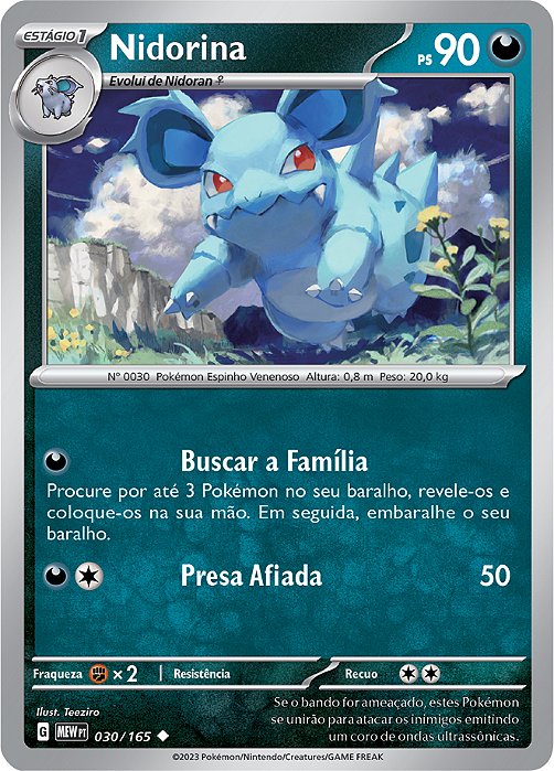 Nidorina (030/165) - Carta Avulsa Pokemon