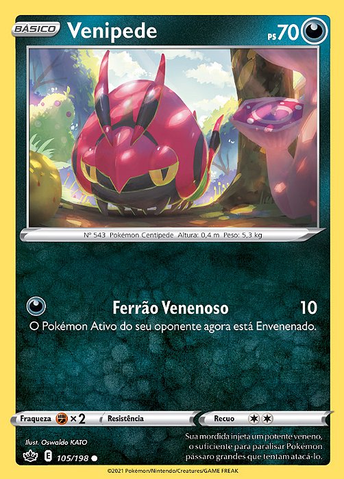 Venipede (105/198) REV FOIL - Carta Avulsa Pokemon