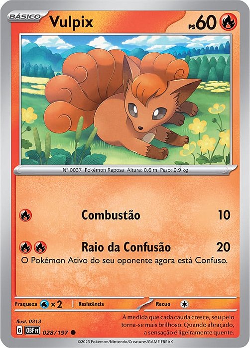 Vulpix (028/197) - Carta Avulsa Pokemon