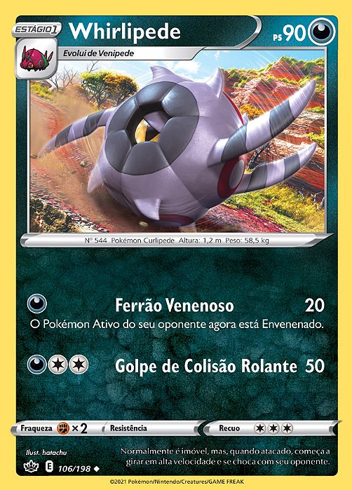 Whirlipede (106/198) - Carta Avulsa Pokemon