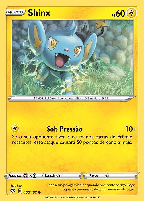 Shinx (60/192) - Carta Avulsa Pokemon