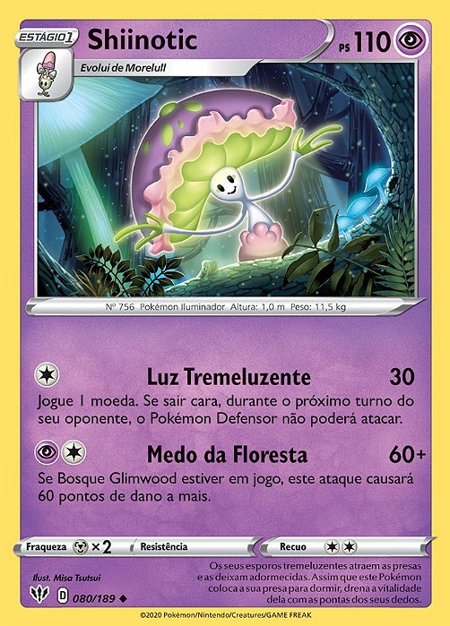 Shiinotic (80/189) - Carta Avulsa Pokemon