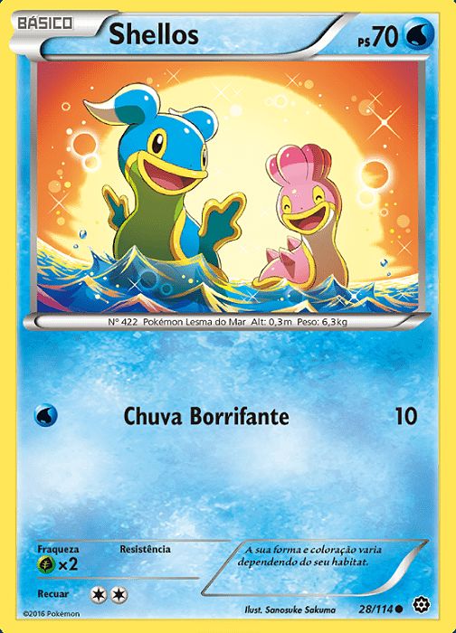 Shellos (28/114) - Carta Avulsa Pokemon