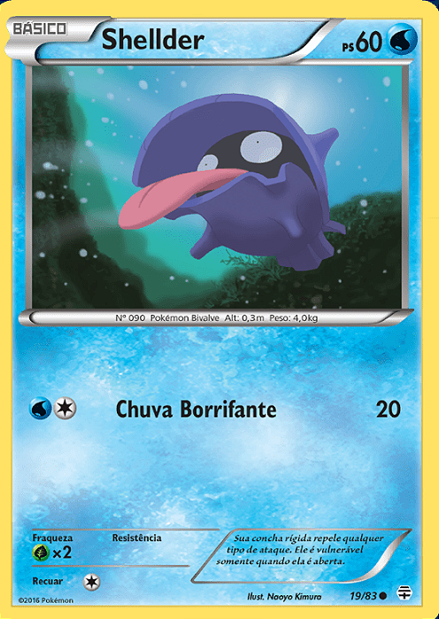 Shellder (19/83) - Carta Avulsa Pokemon