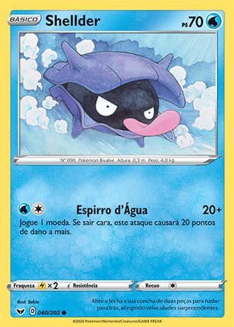 Shellder (40/202) - Carta Avulsa Pokemon