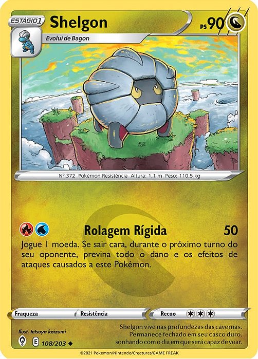 Shelgon (108/203) - Carta Avulsa Pokemon