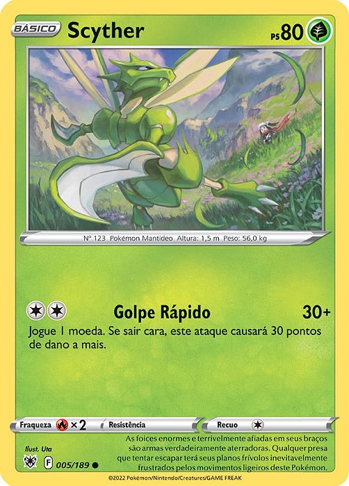 Scyther (005/189) - Carta Avulsa Pokemon