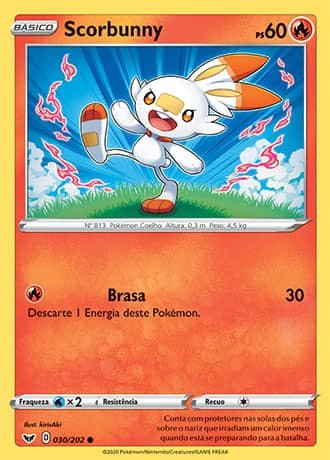 Scorbunny (30/202) REV FOIL - Carta Avulsa Pokemon