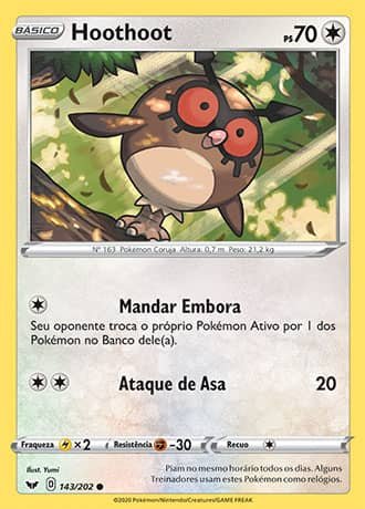Hoothoot (143/202) - Carta Avulsa Pokemon