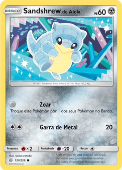 Sandshrew de Alola / Alolan Sandshrew (137/236) - Carta Avulsa Pokemon