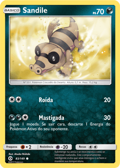 Sandile (83/149) - Carta Avulsa Pokemon