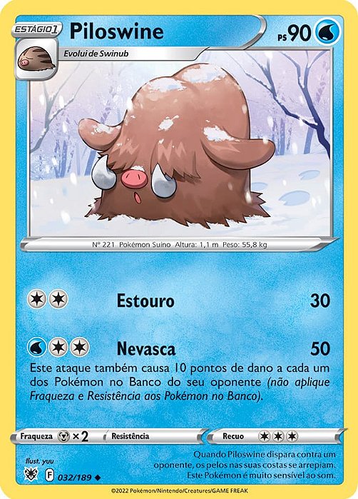 Piloswine (032/189) - Carta Avulsa Pokemon