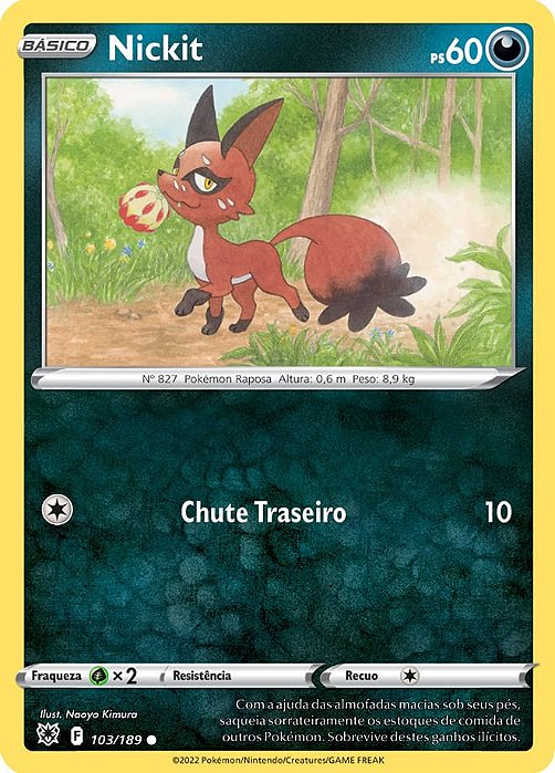 Nickit (103/189) - Carta Avulsa Pokemon