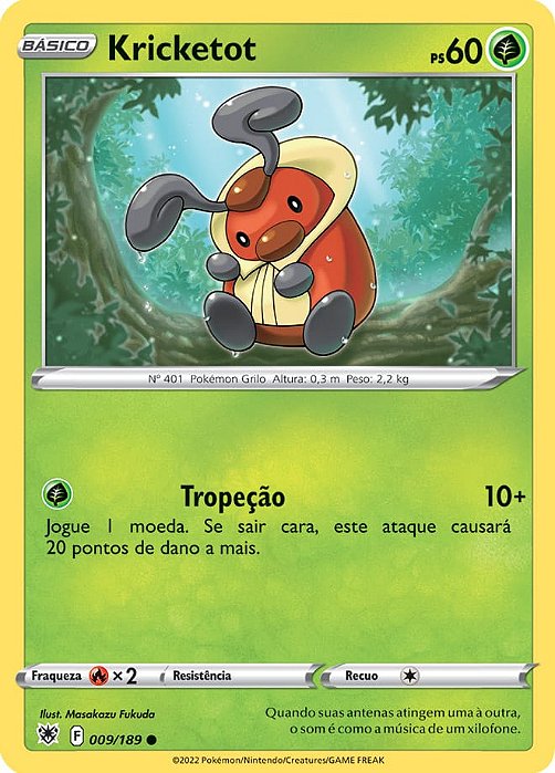 Kricketot (009/189) - Carta Avulsa Pokemon