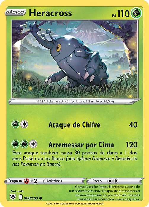 Heracross (008/189) - Carta Avulsa Pokemon