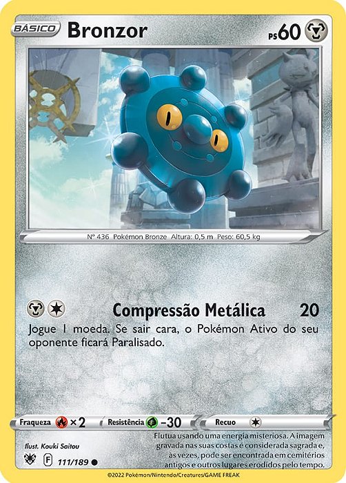 Bronzor (111/189) - Carta Avulsa Pokemon