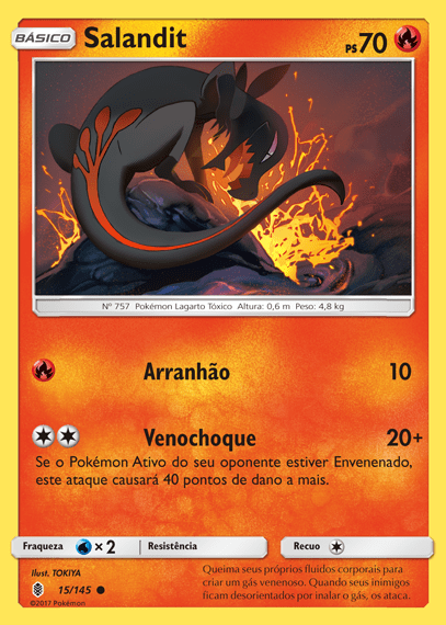 Salandit (15/145) - Carta Avulsa Pokemon