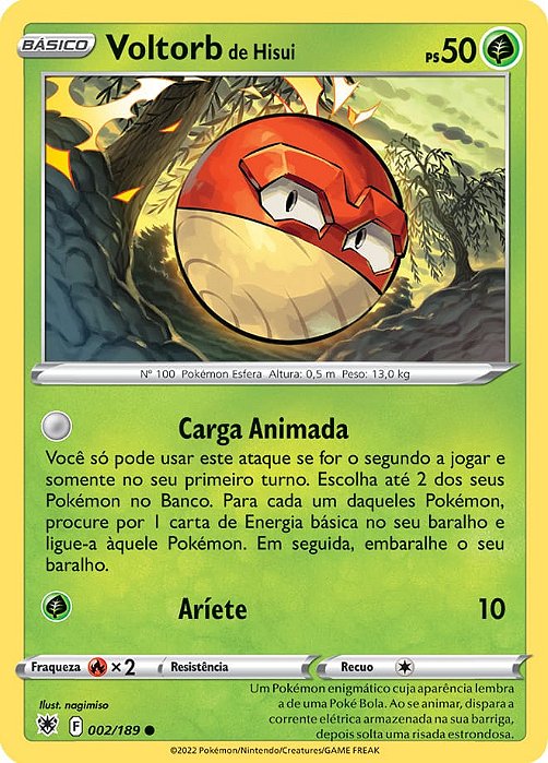 Voltorb de Hisui / Hisuian Voltorb (002/189) - Carta Avulsa Pokemon