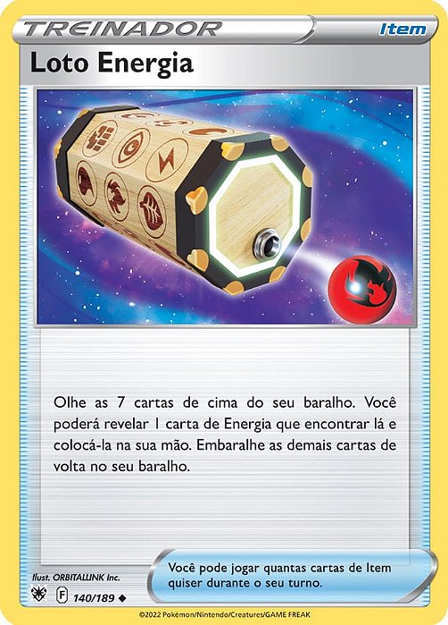 Loto Energia / Energy Loto (140/189) - Carta Avulsa Pokemon