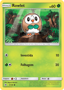 Rowlet (9/149) - Carta Avulsa Pokemon
