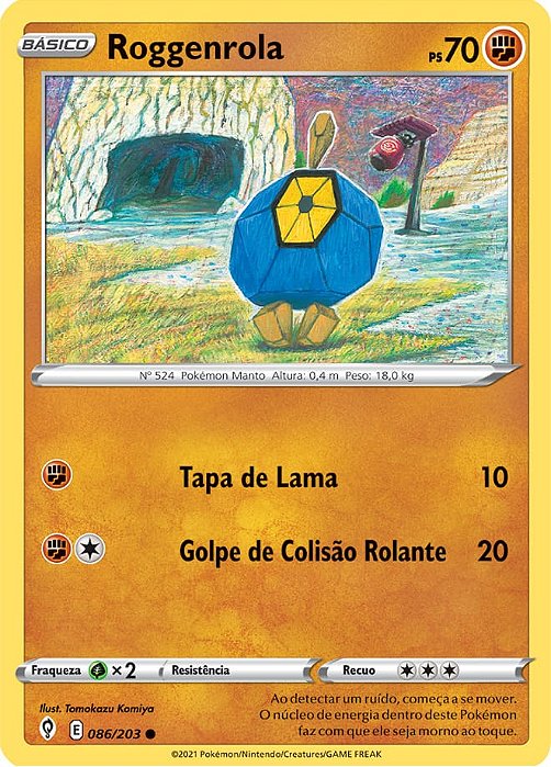 Roggenrola (86/203) REV FOIL - Carta Avulsa Pokemon