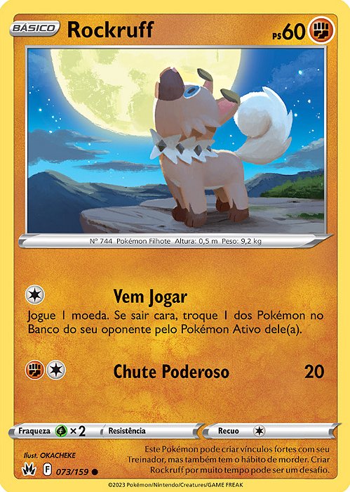 Rockruff (073/159) - Carta Avulsa Pokemon