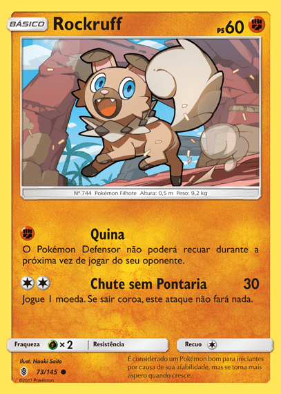 Rockruff (73/145) - Carta Avulsa Pokemon