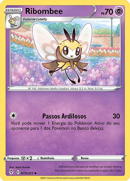 Ribombee (79/203) - Carta Avulsa Pokemon