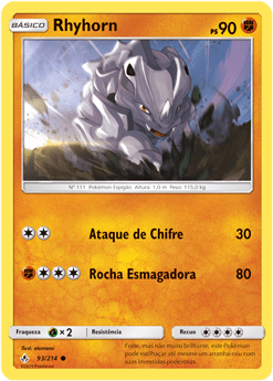 Rhyhorn (93/214) - Carta Avulsa Pokemon