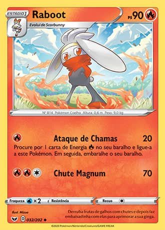 Raboot (32/202) - Carta Avulsa Pokemon