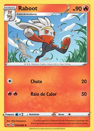 Raboot (33/202) - Carta Avulsa Pokemon