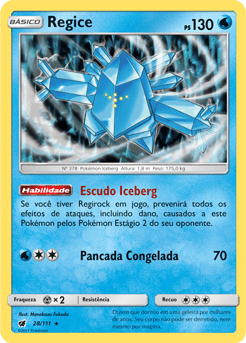 Regice (28/111) FOIL - carta Avulsa Pokemon