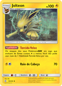 Jolteon (70/236) REV FOIL - Carta Avulsa Pokemon