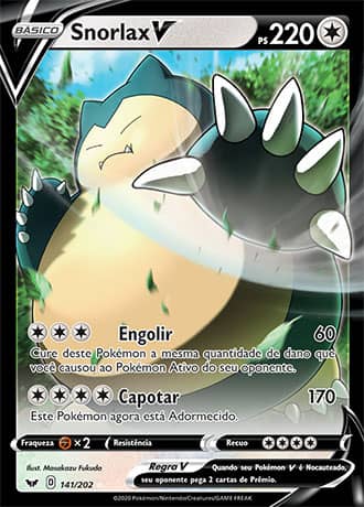 Snorlax-V (141/202) - Carta Avulsa Pokemon