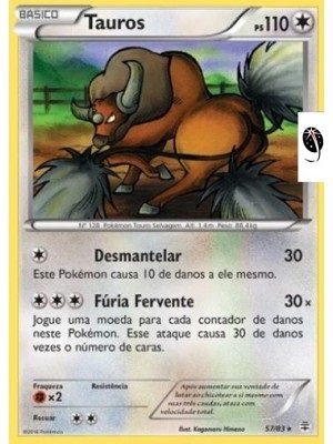 Tauros (57/83) - Carta Avulsa Pokemon