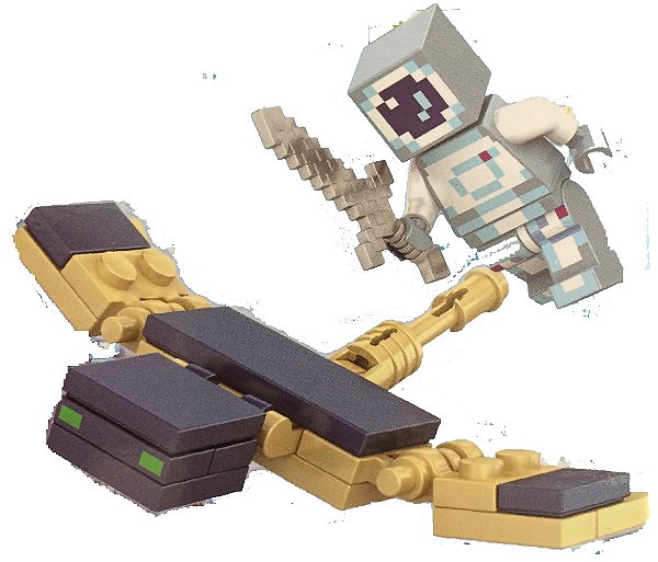Mini Set Minecraft My World - Fundo do Mar - Astronauta e arraia
