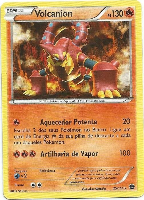 Volcanion (25/114) - Carta avulsa Pokemon