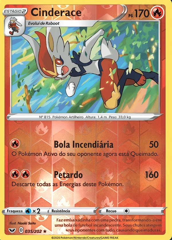 Cinderace (35/202) REV FOIL - Carta Avulsa Pokemon