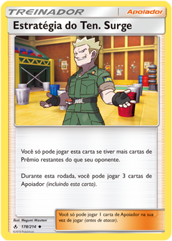 Estratégia do Ten. Surge / Lt. Surge’s Strategy (178/214) - Carta Avulsa Pokemon