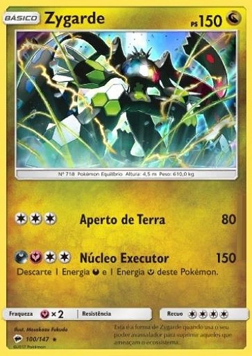 Zygarde (100/147) FOIL - Carta Avulsa Pokemon