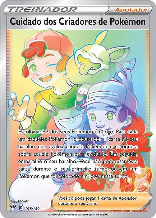 Cuidado dos Criadores de Pokémon / Pokemon Breeder's Nurturing (195/189) - Carta Avulsa Pokemon
