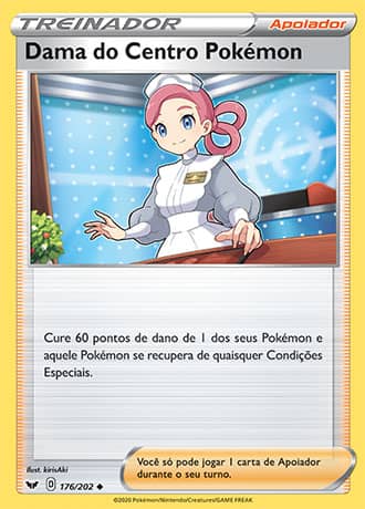 Dama do Centro Pokémon / Pokemon Center Lady (176/202) - Carta Avulsa Pokemon