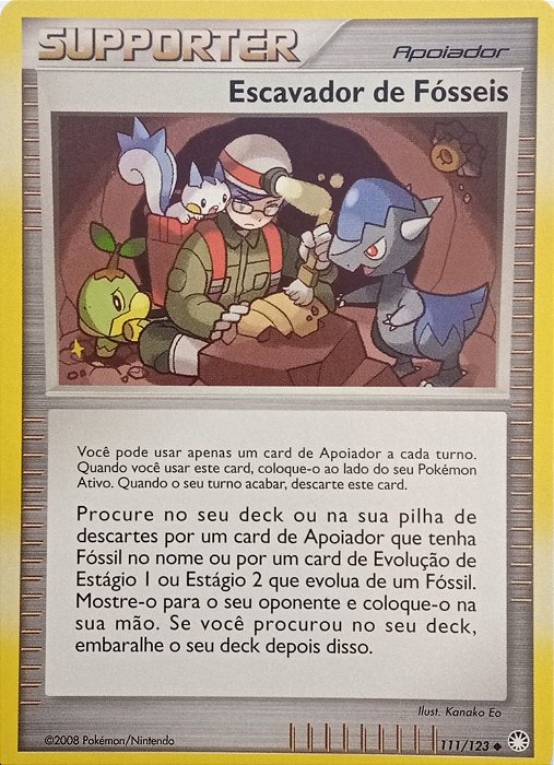 Escavador de Fósseis / Fossil Excavator (111/123) - Carta Avulsa Pokemon