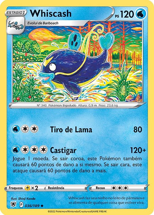 Whiscash (036/189) - Carta Avulsa Pokemon