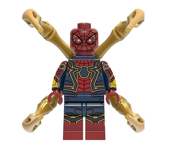 Homem Aranha de Ferro (Sentido Aranha - Garra Gold) - Minifigura de Montar Marvel