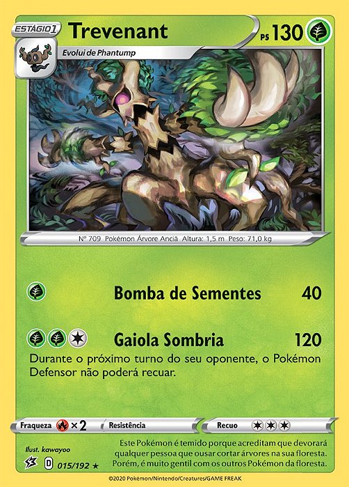 Trevenant (15/192) - Carta Avulsa Pokemon